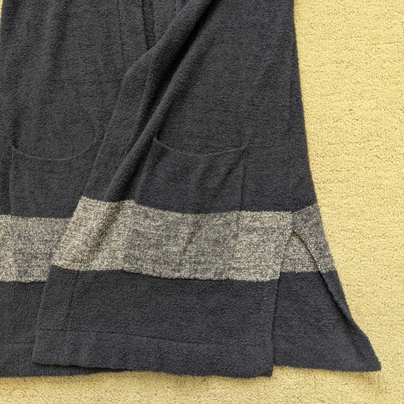 Barefoot Dreams Cozychic Lite Hooded Cardigan Sweater Women XS S Blue Long Soft - Picture 9 of 9